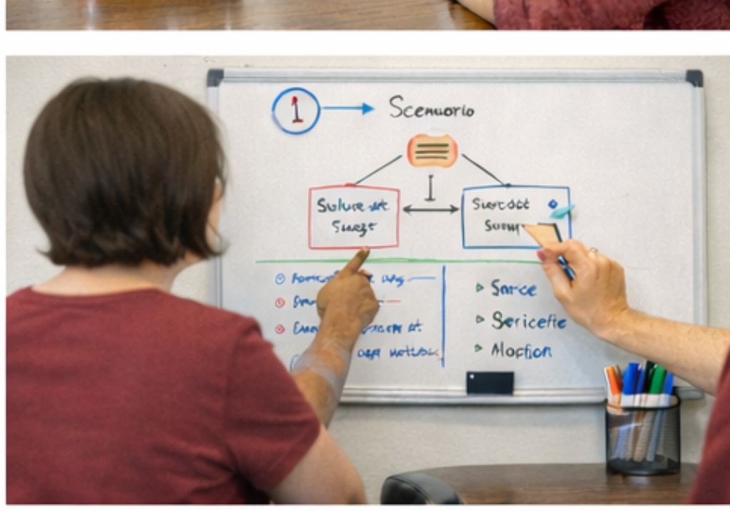 Whiteboard and custom visuals for social concepts